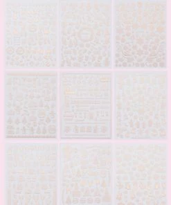 Flash-uitverkoop ? Merkloos Nagelstickers | Nail Art Stickers | Kerst | Nagels | Nagelstickers Velletjes | Stickers Nagelstudio | Nagelstickers Kerst | Kerst Decoratie | 9 Vellen | Roze Goud ?