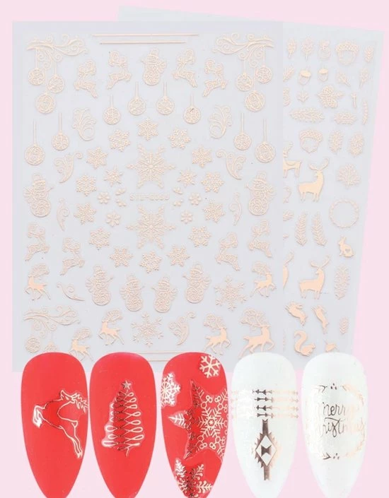Flash-uitverkoop ? Merkloos Nagelstickers | Nail Art Stickers | Kerst | Nagels | Nagelstickers Velletjes | Stickers Nagelstudio | Nagelstickers Kerst | Kerst Decoratie | 9 Vellen | Roze Goud ? 5 Flash-uitverkoop ? Merkloos Nagelstickers | Nail Art Stickers | Kerst | Nagels | Nagelstickers Velletjes | Stickers Nagelstudio | Nagelstickers Kerst | Kerst Decoratie | 9 Vellen | Roze Goud ? - Afbeelding 5