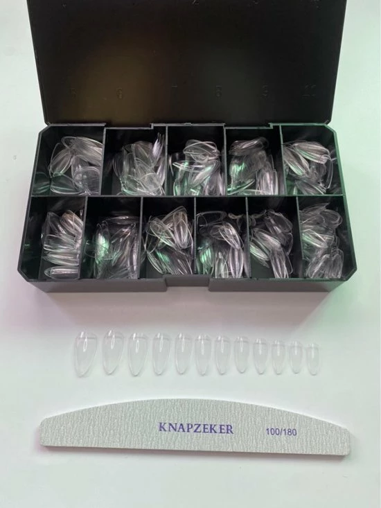 Groothandel ❤️ Knapzeker Gelly Tips Medium Almond 240 Stuks 12 Maten Plaknagels Met Lijm In Doos + Knapzeker Nagelvijl 100/180 - Transparant Nageltips Full Cover Voor Acryl - Gel Nails- Nepnagels Soak Off ? 5 Groothandel ❤️ Knapzeker Gelly Tips Medium Almond 240 Stuks 12 Maten Plaknagels Met Lijm In Doos + Knapzeker Nagelvijl 100/180 - Transparant Nageltips Full Cover Voor Acryl - Gel Nails- Nepnagels Soak Off ? - Afbeelding 5
