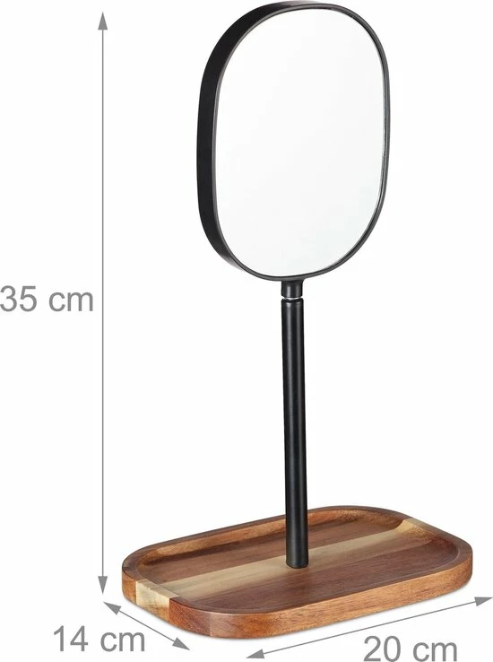 Top 10 ? Relaxdays Make Up Spiegel Met 3x Vergroting - Scheerspiegel - Op Voet - Draaibaar - Plank ? 4 Top 10 ? Relaxdays Make Up Spiegel Met 3x Vergroting - Scheerspiegel - Op Voet - Draaibaar - Plank ? - Afbeelding 4