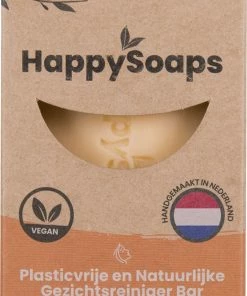 Groothandel ⌛ HappySoaps Gezichtsreiniger Bar & Make-up Remover - Sinaasappel - Voor Een Zomers Gevoel - 100% Plasticvrij, Vegan & Natuurlijk - 70gr ?