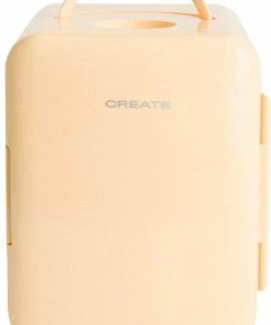 Kopen ? CREATE KOELKAST MINI BOX - Minikoelkast Voor Cosmetica 4L - Koud En Warm - Pastel Geel ⭐